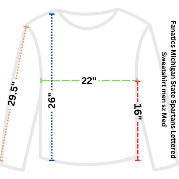 Michigan State Spartans Appliqued Fanatics NWOT Sweatshirt Womens Med - Picture 2 of 9